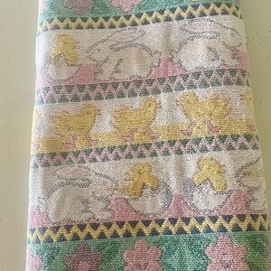 Easter Bunny Table Runner 55x 14 inches Bunnies Chicks and Flowers   NNT Spring